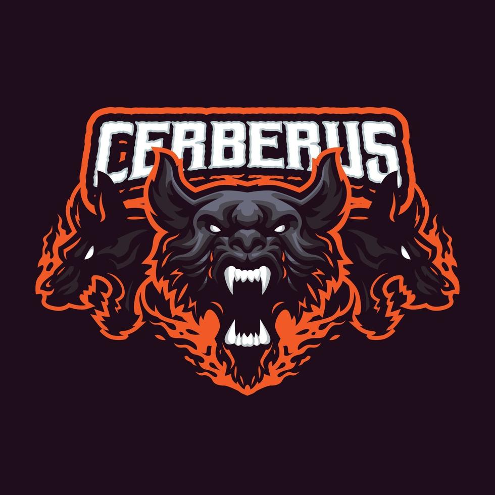 Cerberus mascot character vector