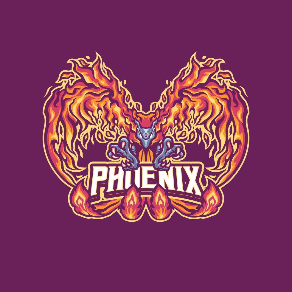 personaje de la mascota de phoenix vector