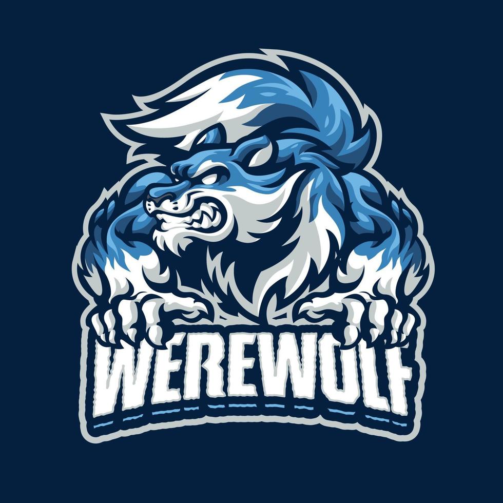 Werewolf mascot character vector