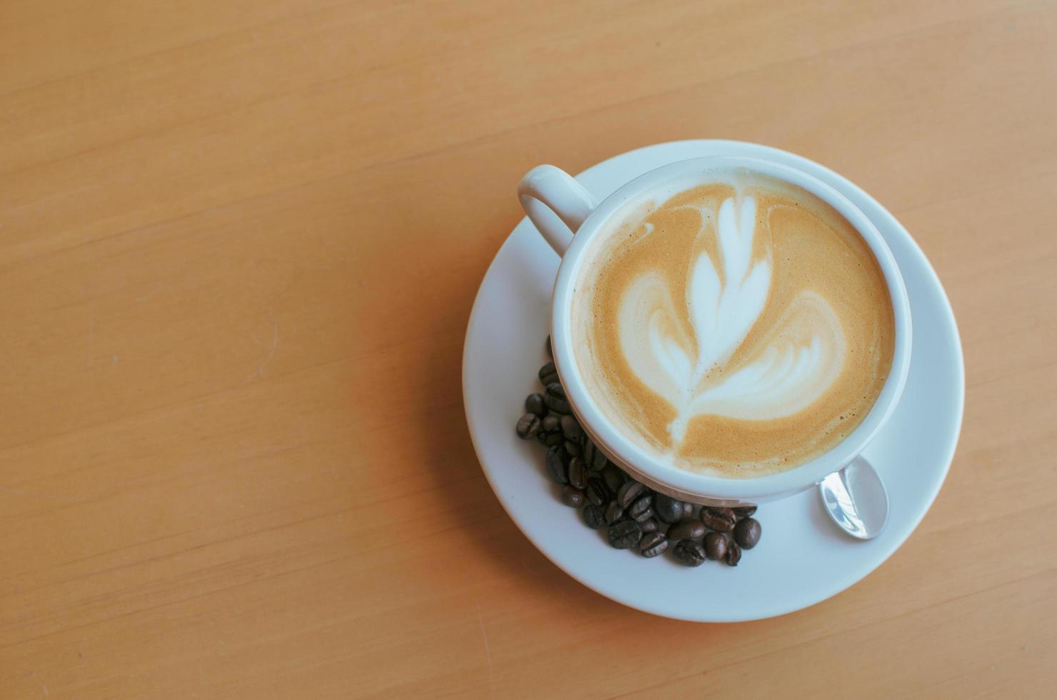 Top view of a latte photo