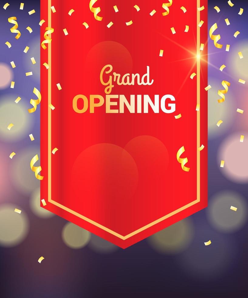 Grand Opening Curtain Template vector