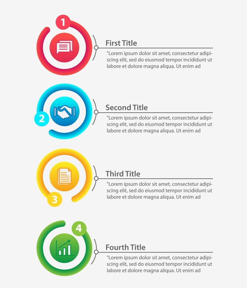 Business Process Template Design, infographic elements vector