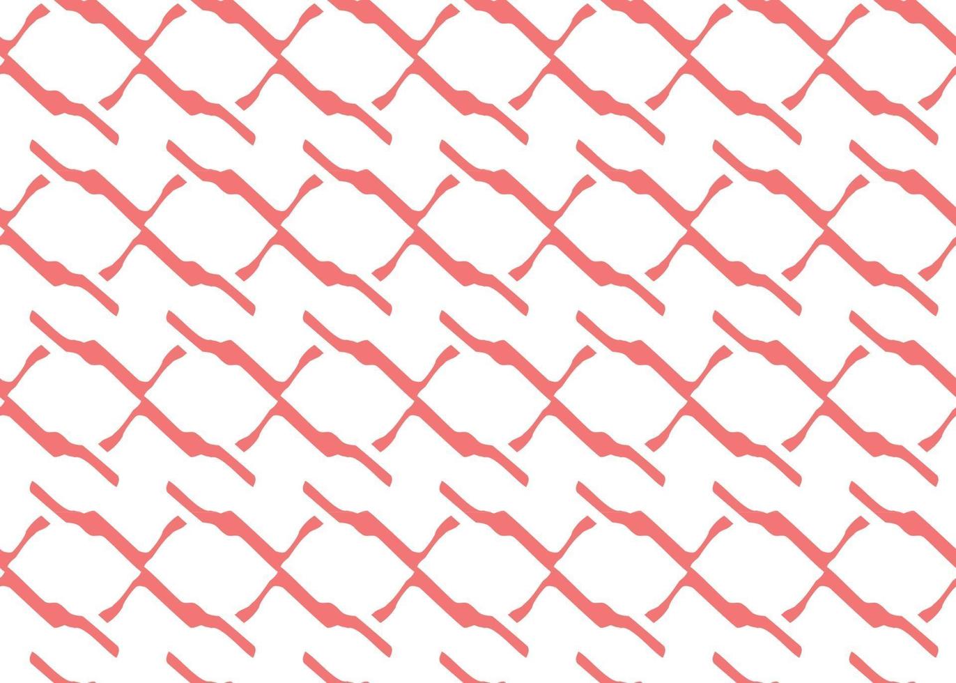 Hand drawn, red, white color lines seamless pattern vector