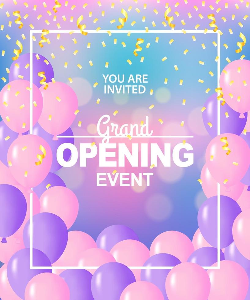 Grand Opening Event Card, Invitation card vector