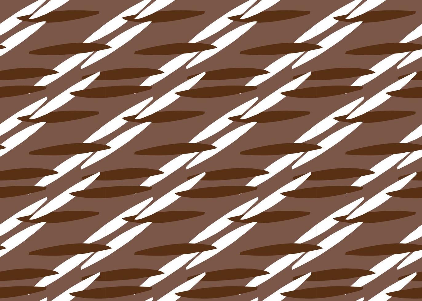 Hand drawn, brown, white color lines seamless pattern vector