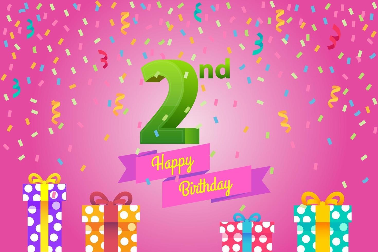 Happy Birthday Card Design vector