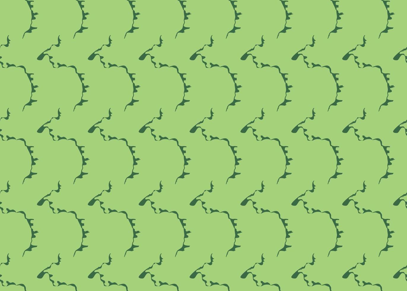 Hand drawn, green colors lines seamless pattern vector