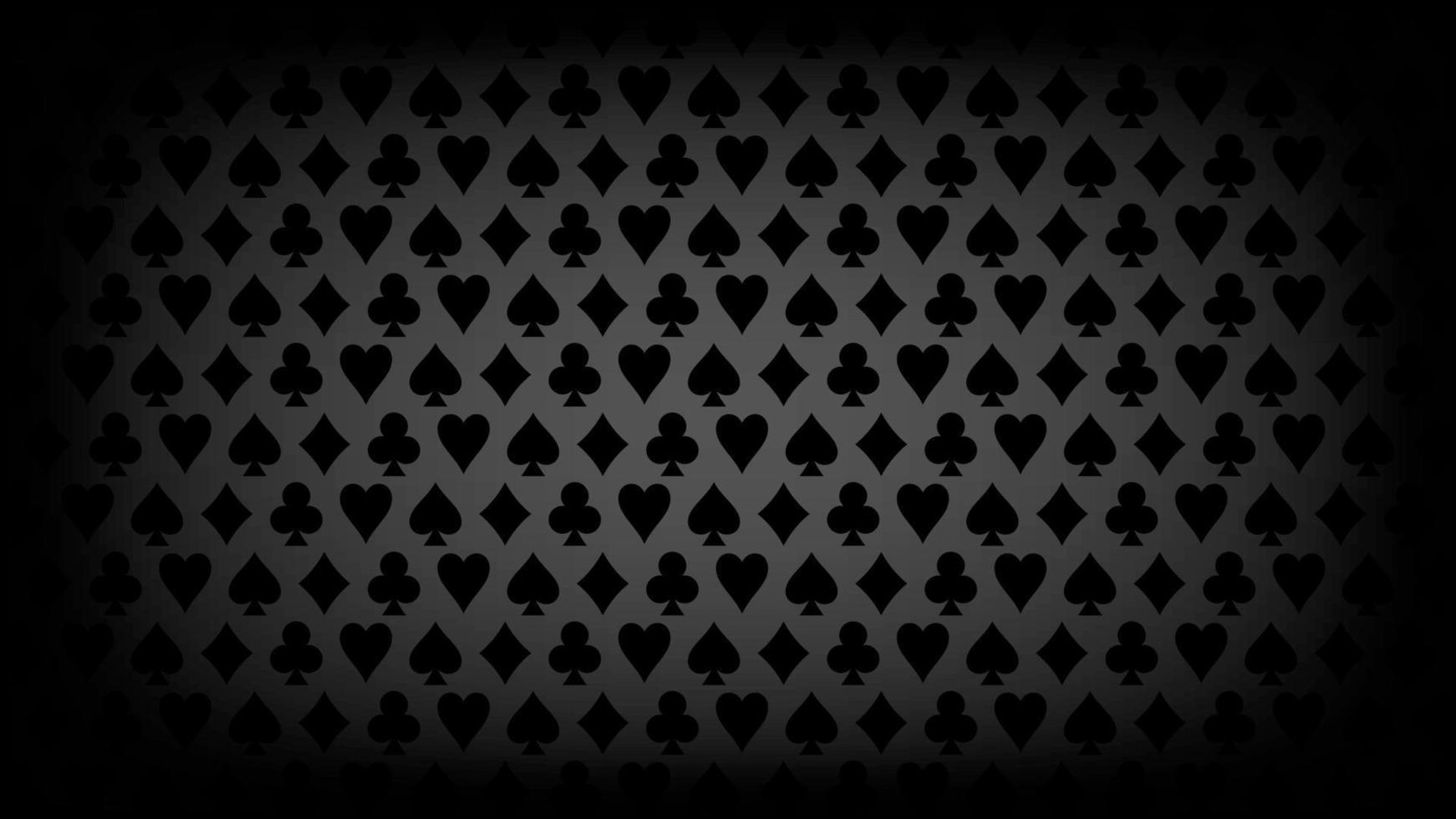 Luxury black poker card symbols background, vector illustration