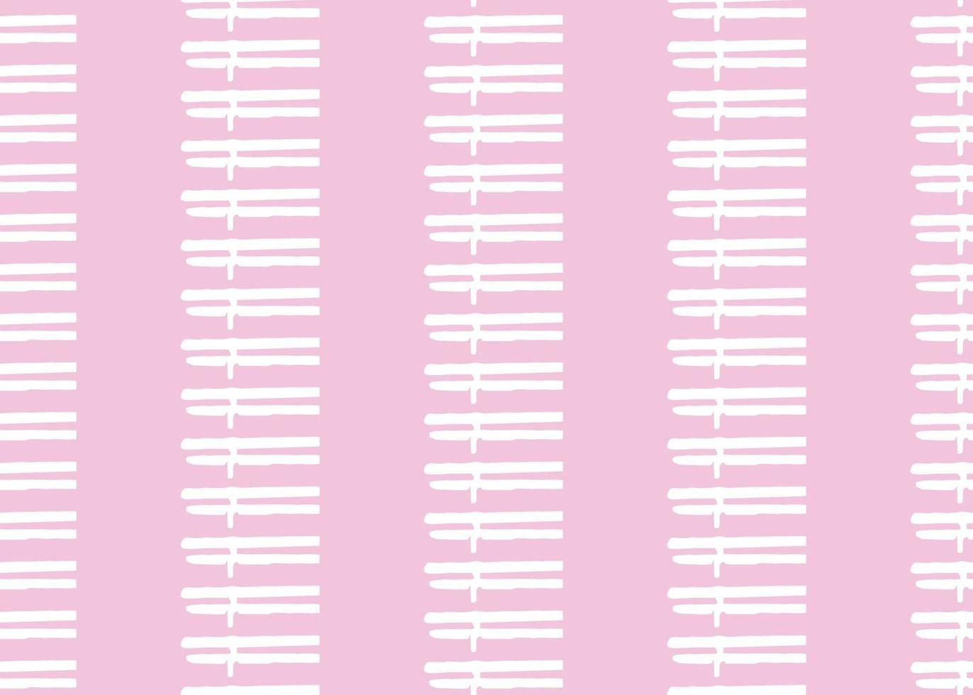 dibujado a mano, rosa, líneas de color blanco de patrones sin fisuras vector