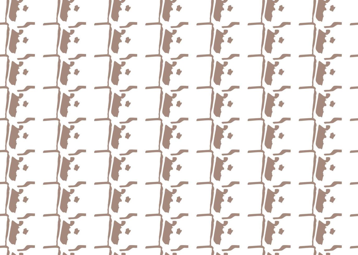 Hand drawn, brown, white color seamless pattern vector