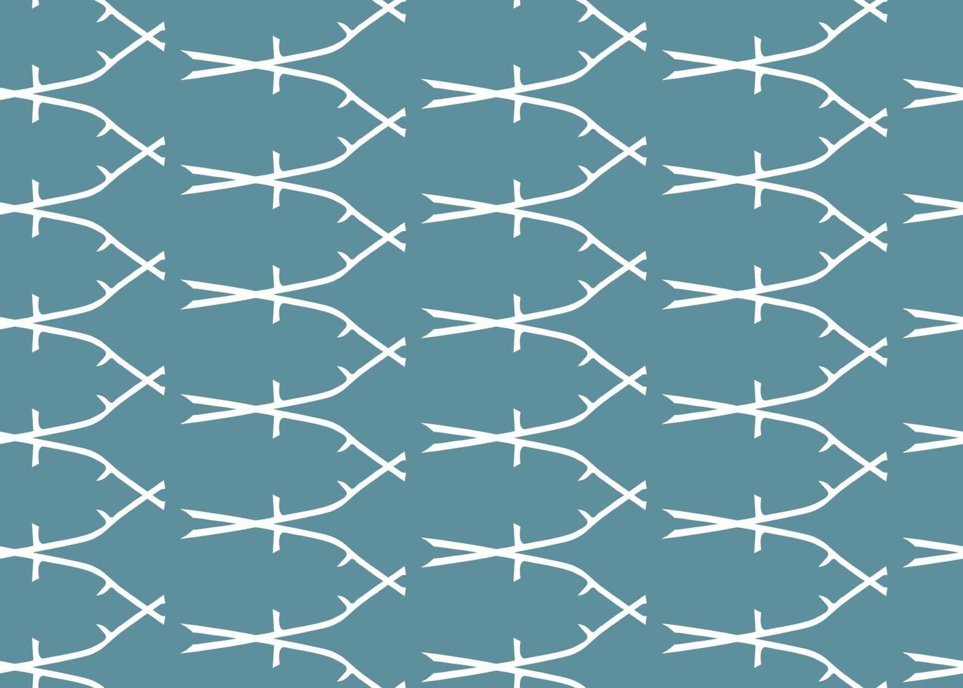 Hand drawn, blue, white color lines seamless pattern vector