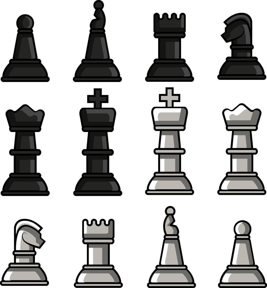 set of chess perfect for design project vector