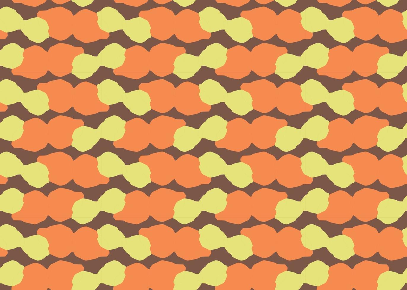 Hand drawn, brown, orange, yellow color blob seamless pattern vector