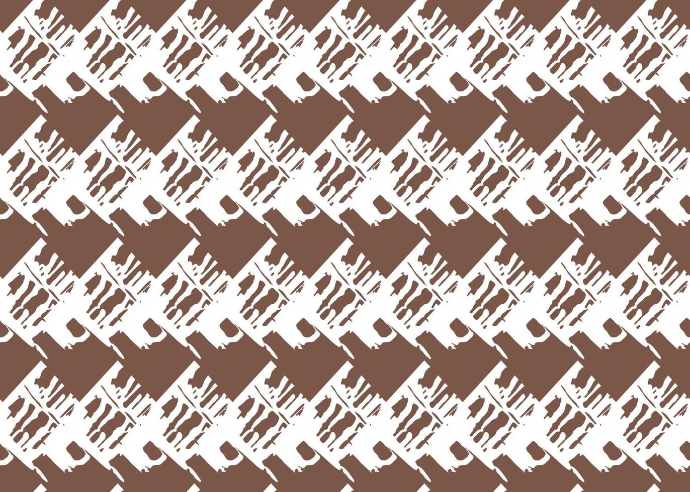 Hand drawn, brown, white color seamless pattern vector