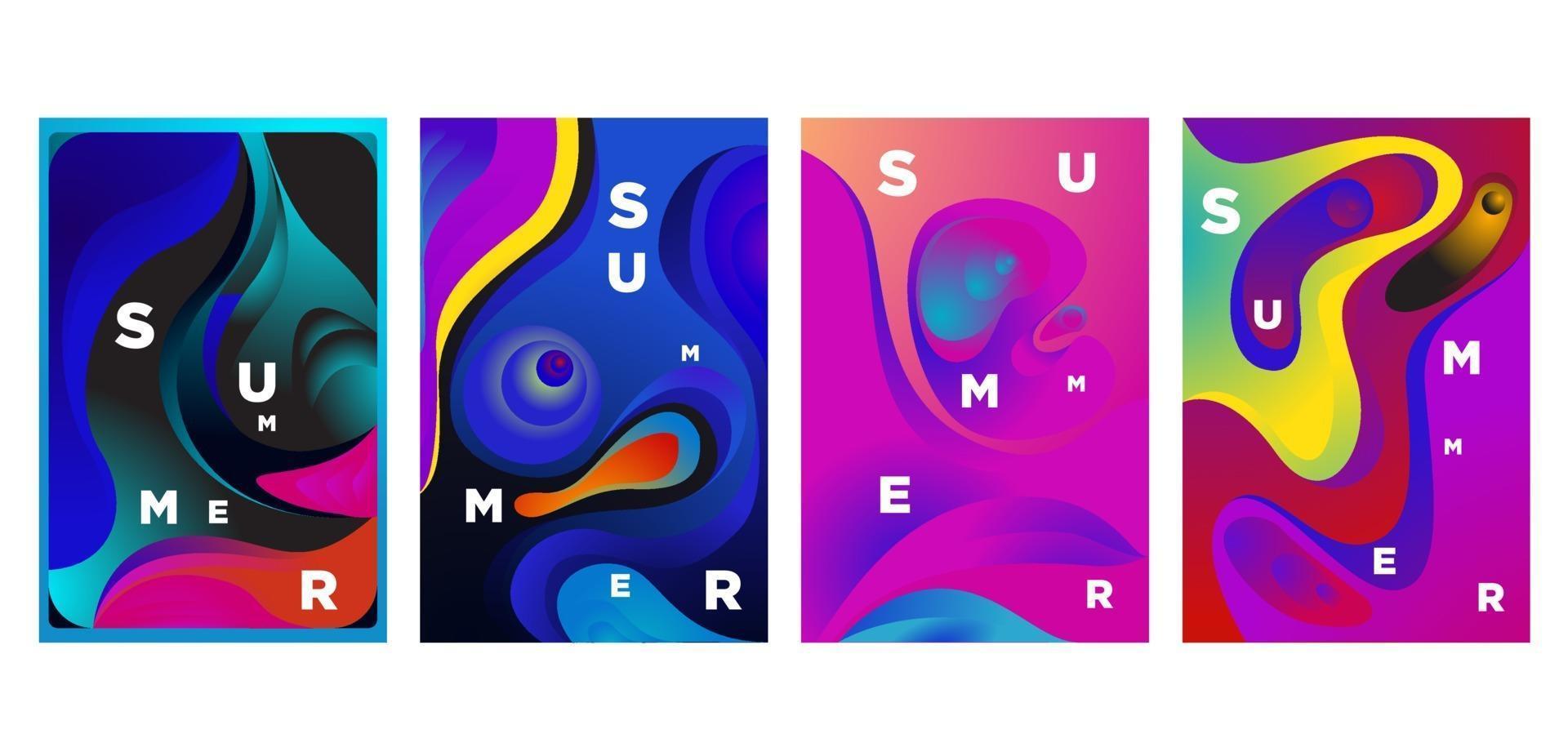 Vector colorful abstract liquid and fluid background banner