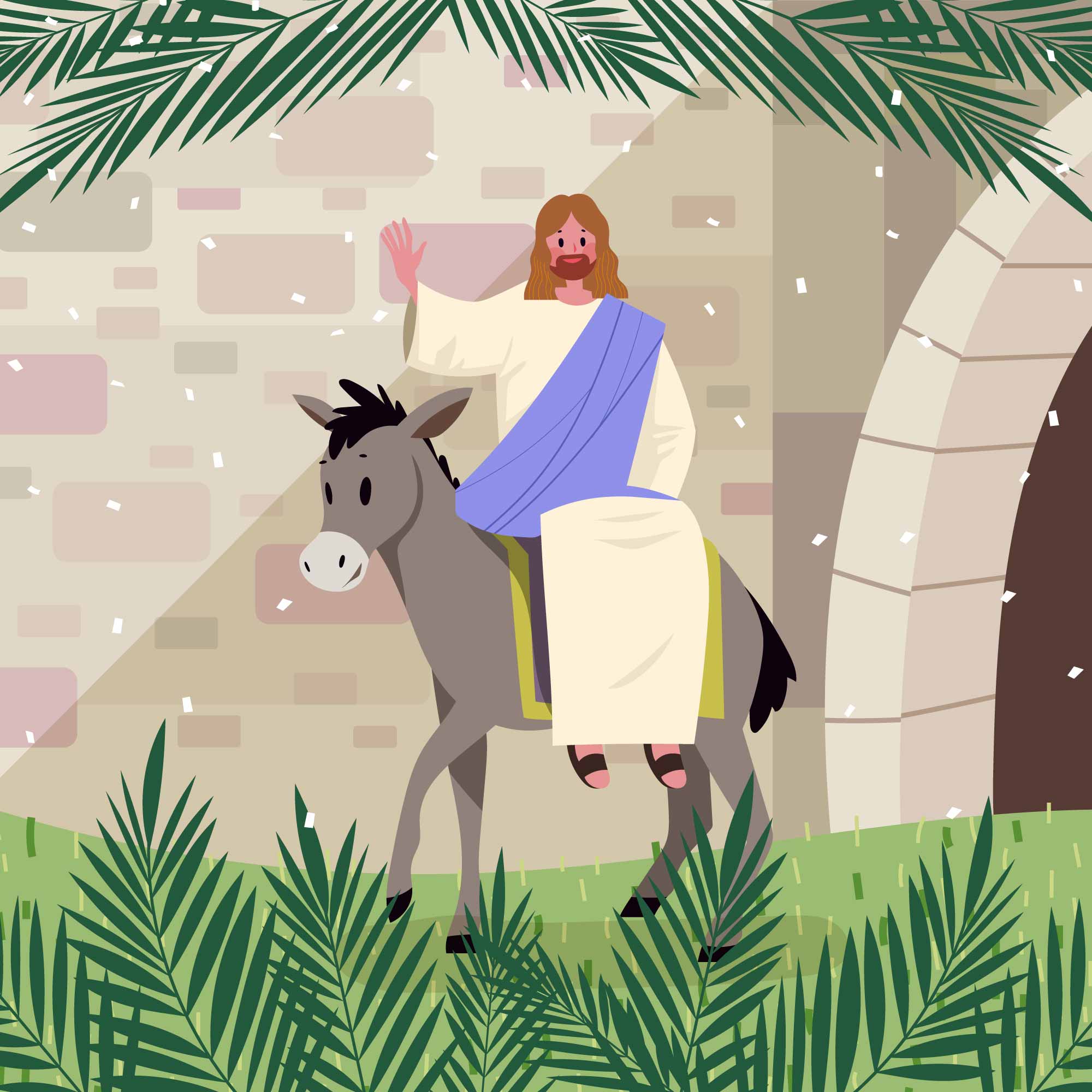 Palm Sunday Cartoon Concept 2128354 Vector Art at Vecteezy Palm Sunday Cartoon Concept 2128354 Vector Art at Vecteezy