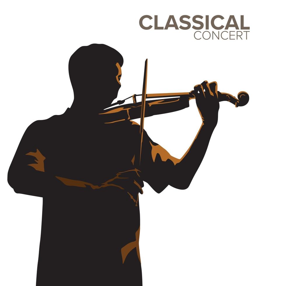 Violin Musician Playing on illustration graphic vector