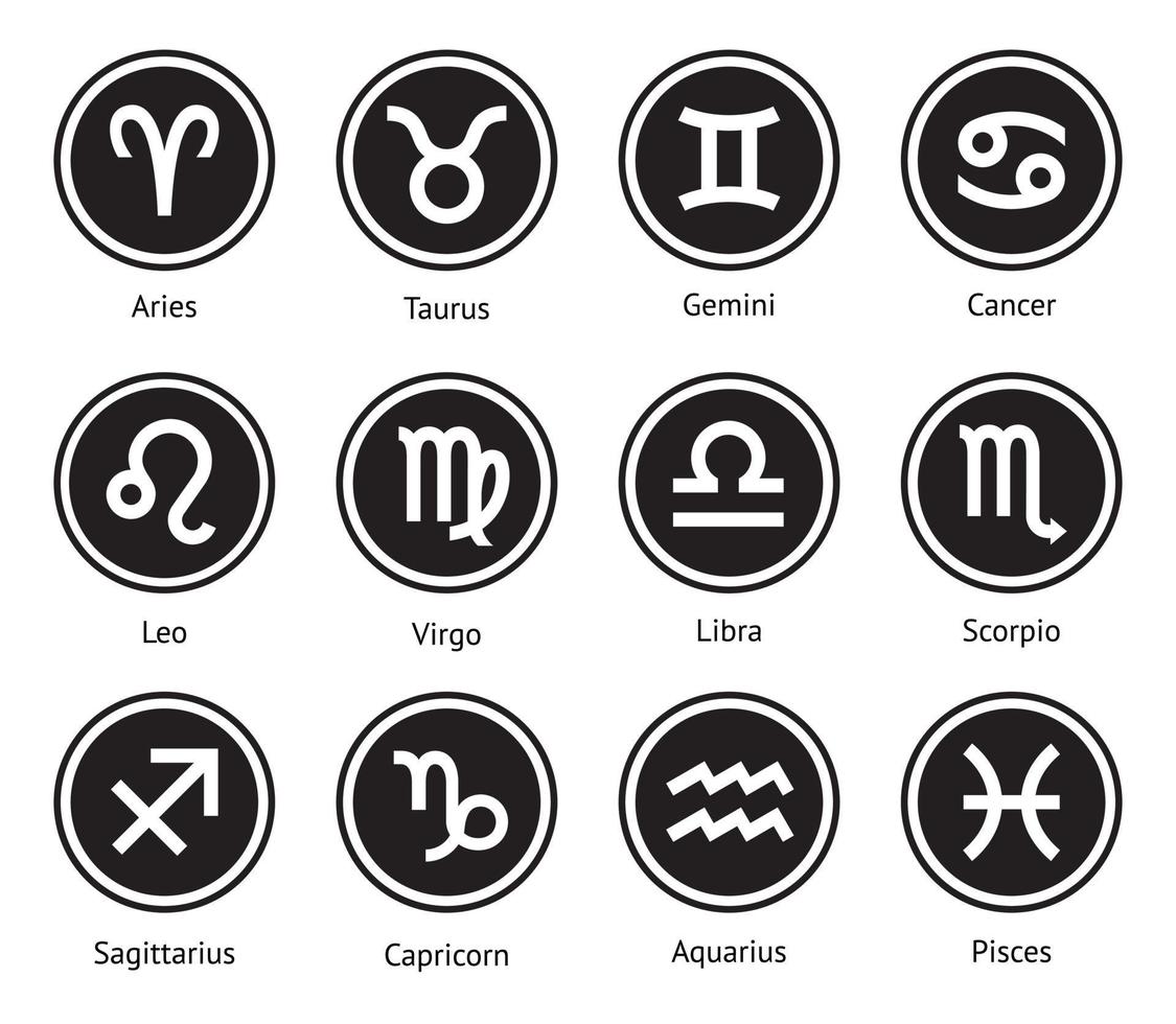 Zodiac sign icons. vector