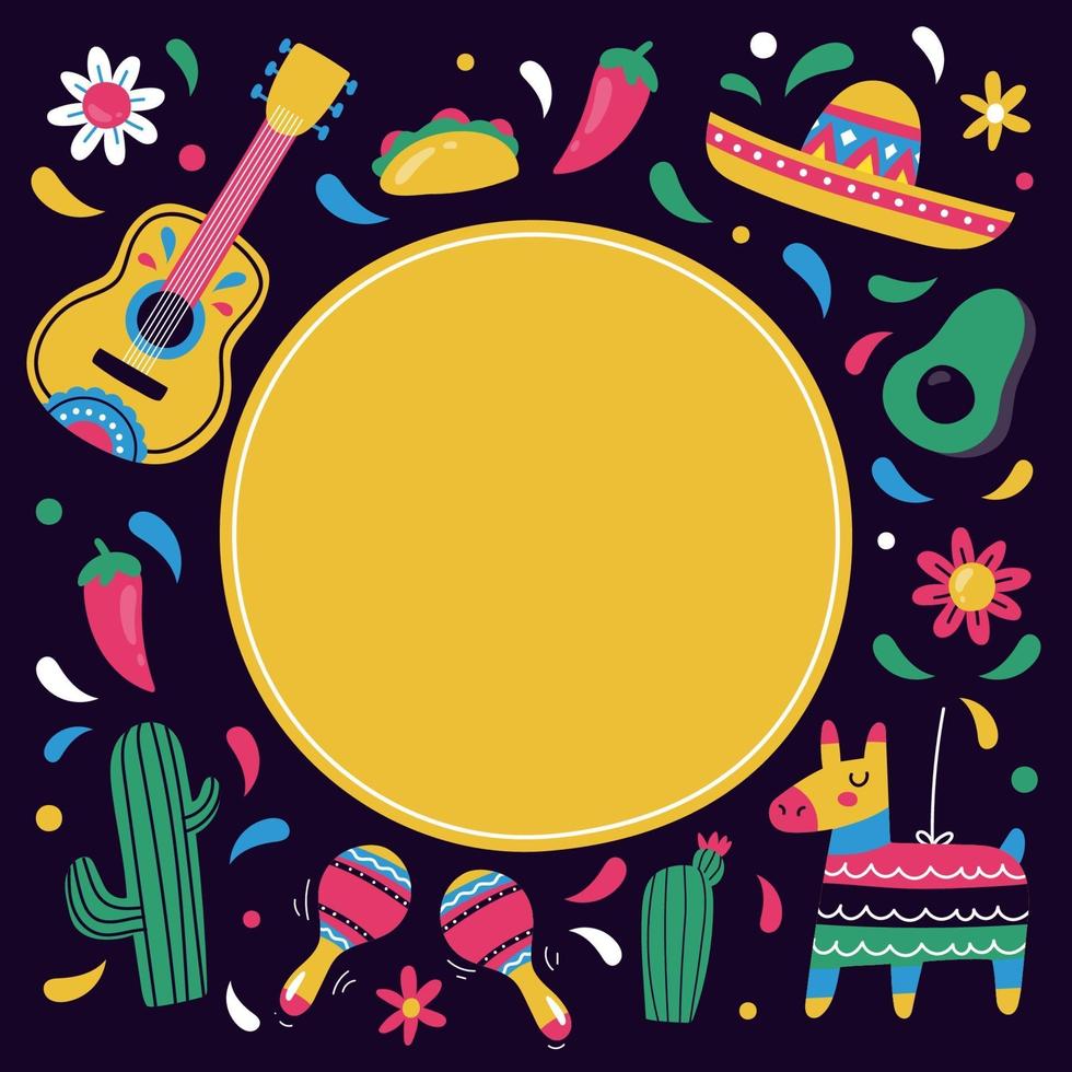 colorido fondo cinco de mayo vector