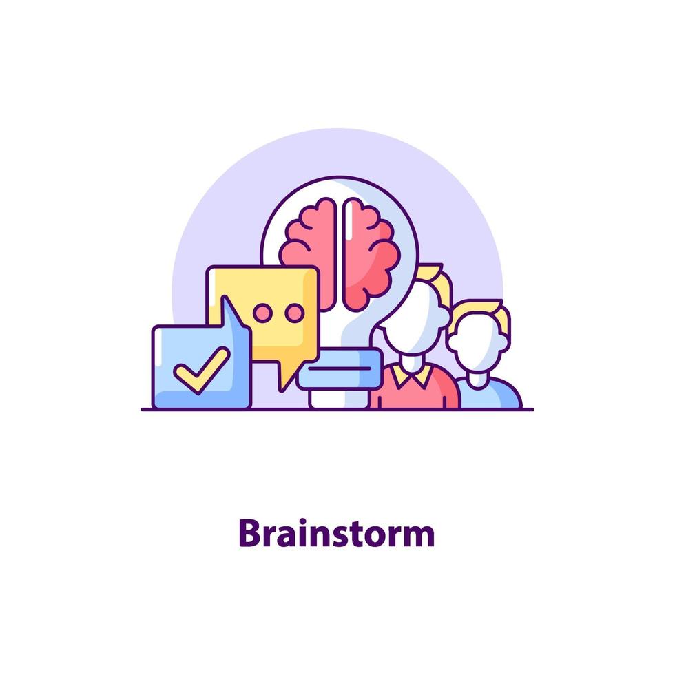 Brainstorm creative UI concept icon vector