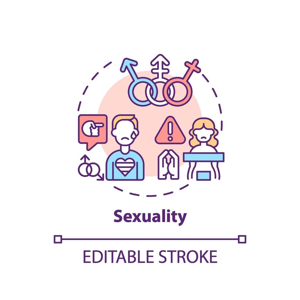 Sexuality concept icon vector