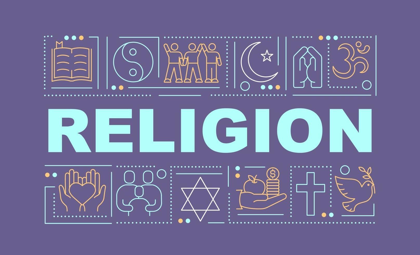 Religion word concepts banner vector