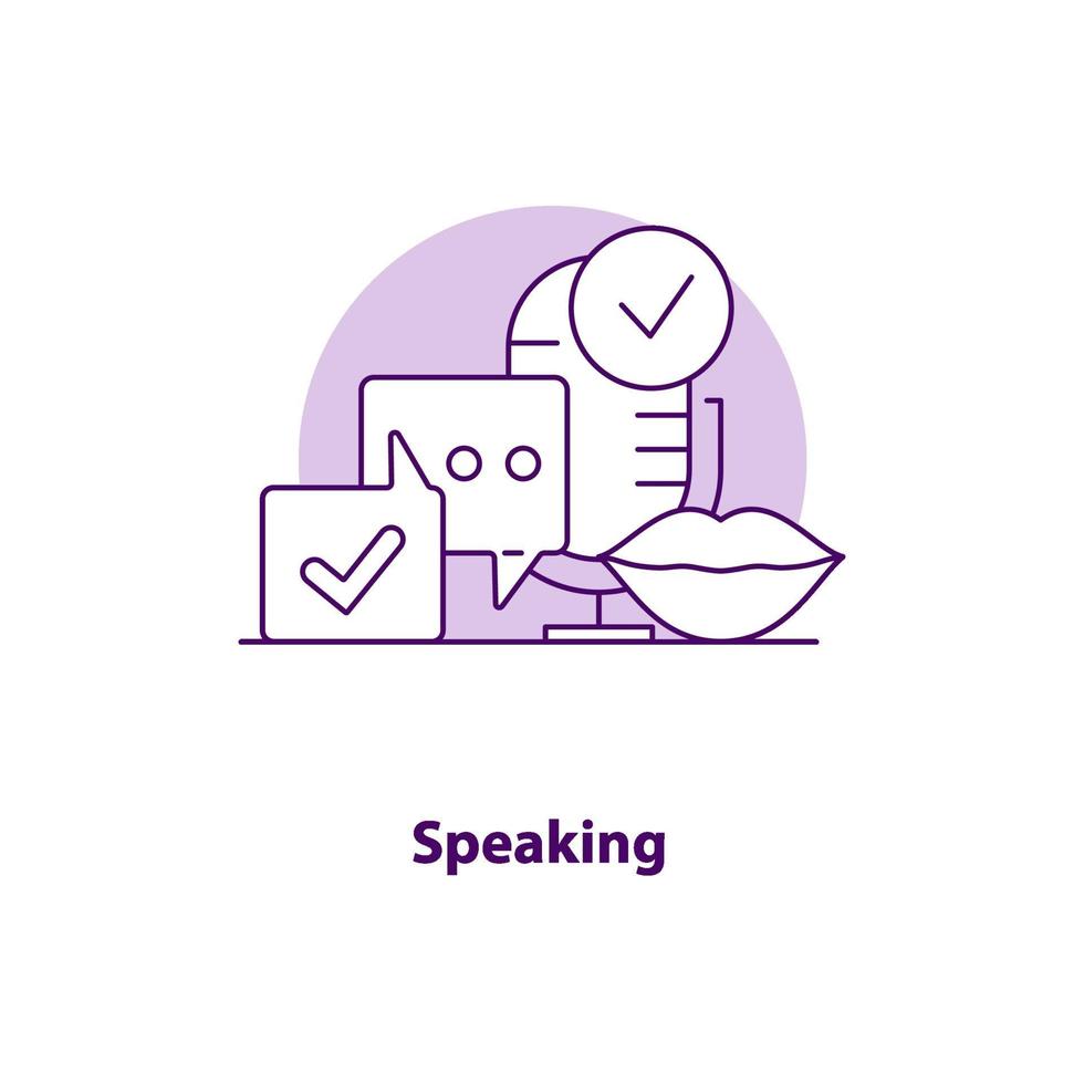 Speaking creative UI concept icon vector