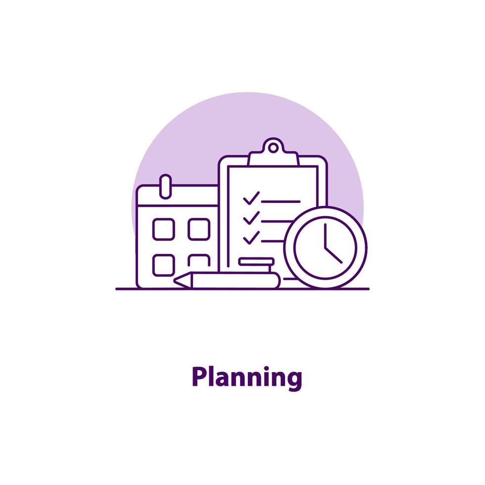 Planning creative UI concept icon vector