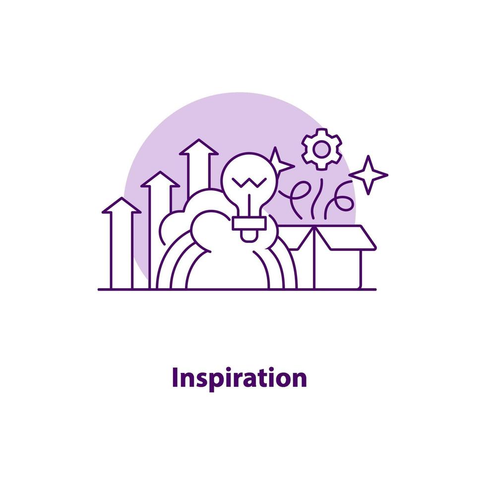 Inspiration creative UI concept icon vector