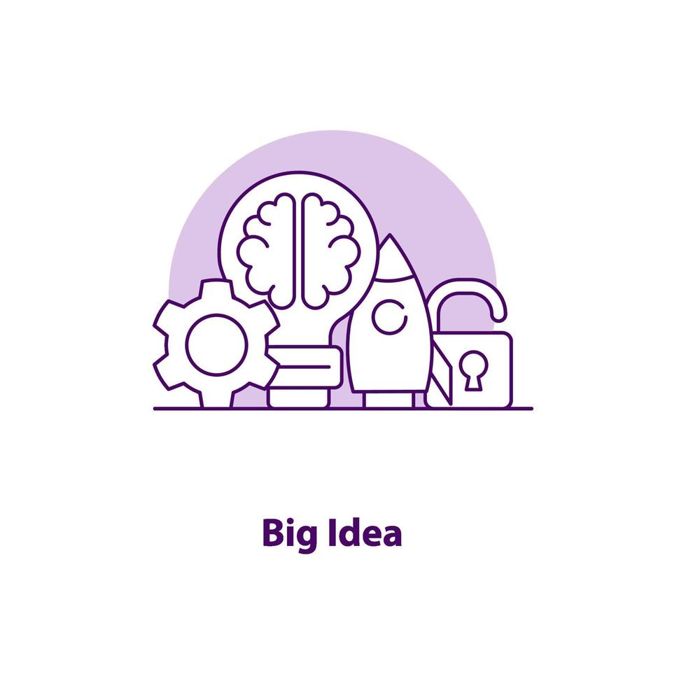 Big idea creative UI concept icon vector