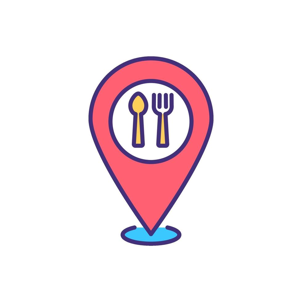 Local food RGB color icon vector