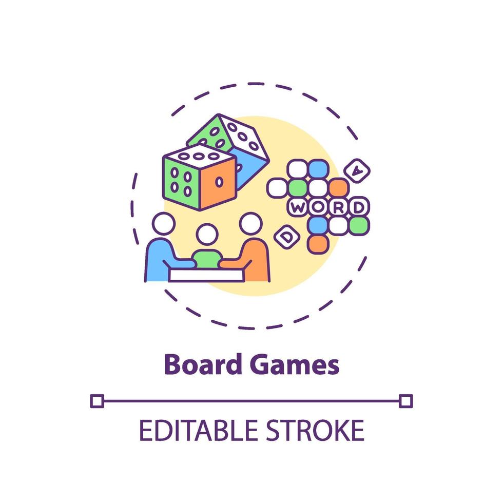 Board games concept icon vector