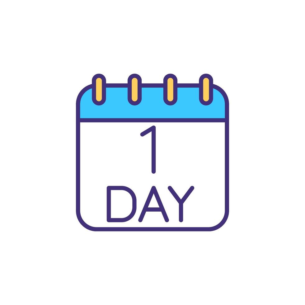 Day-out RGB color icon vector