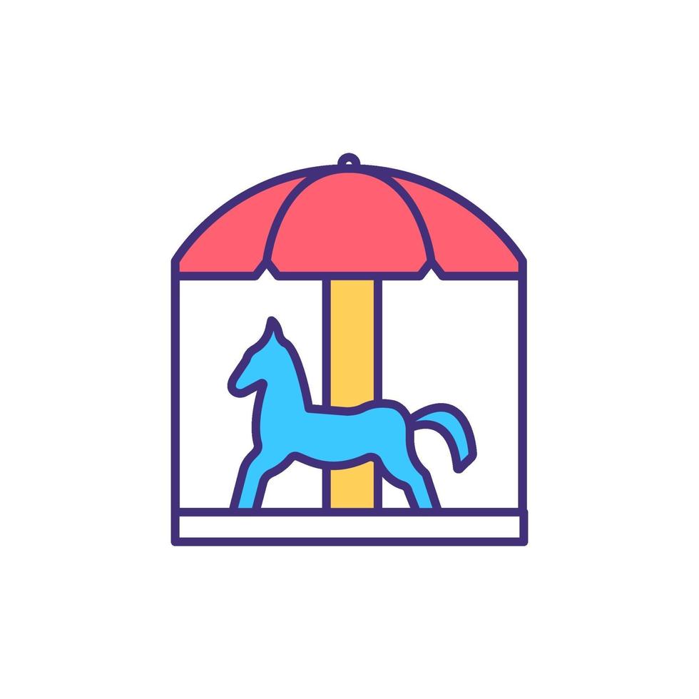 Amusement park RGB color icon vector