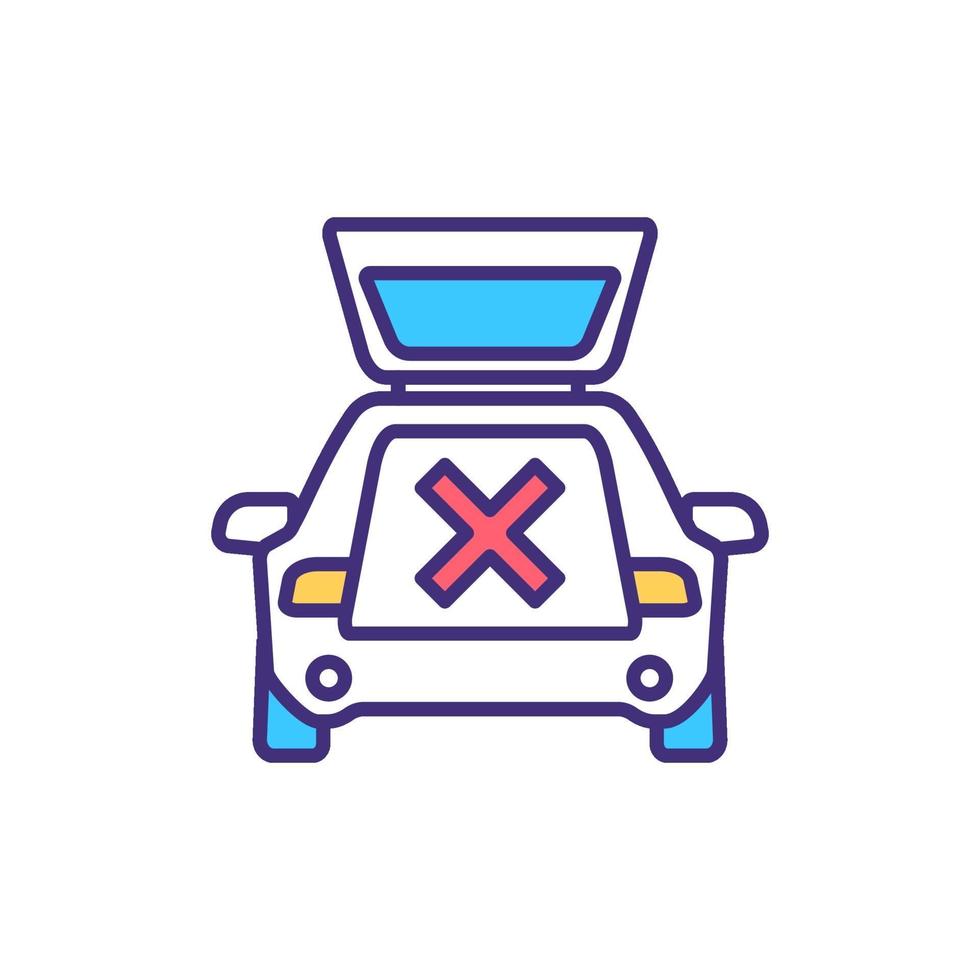 No parking RGB color icon vector