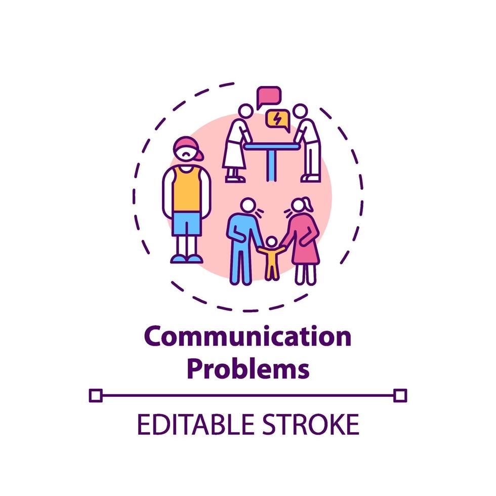 Communication problems concept icon vector