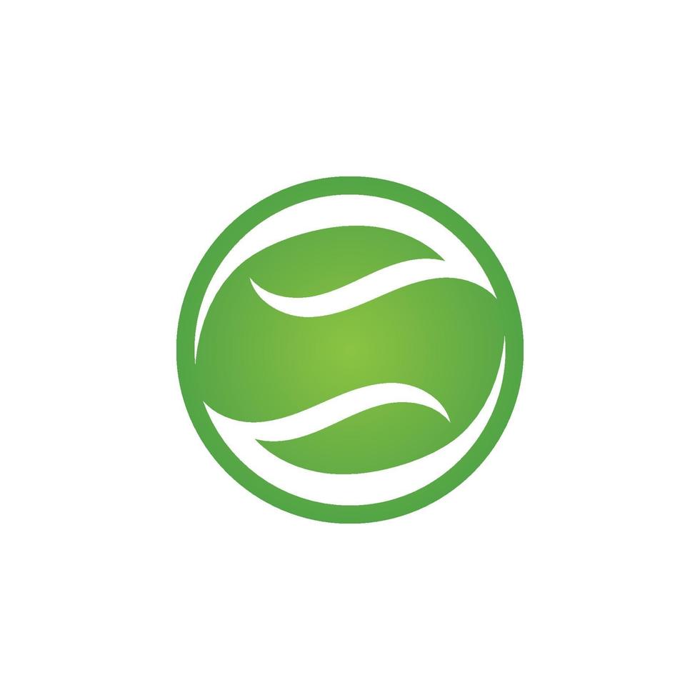 logotipos de la ecología de la hoja del árbol verde vector