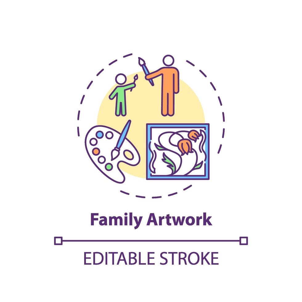 Family artwork concept icon vector