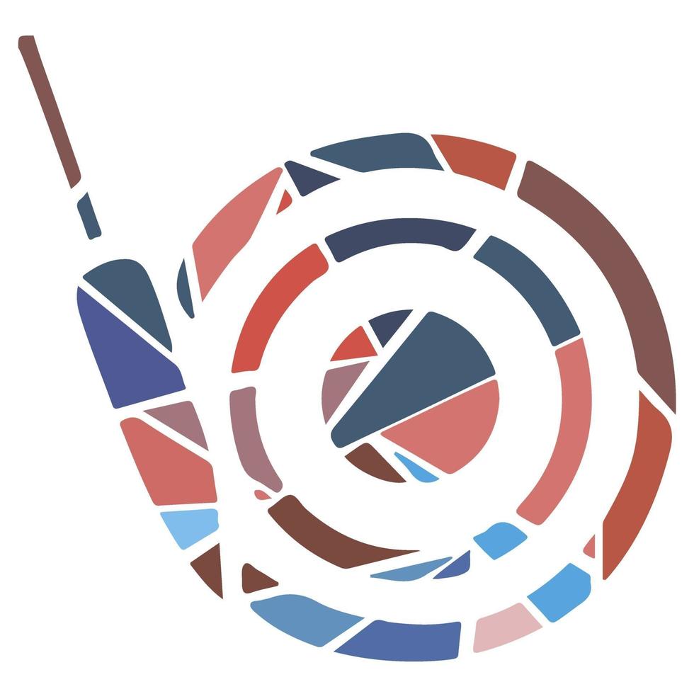 Mosaic flat sport icon - darts. Modern vector