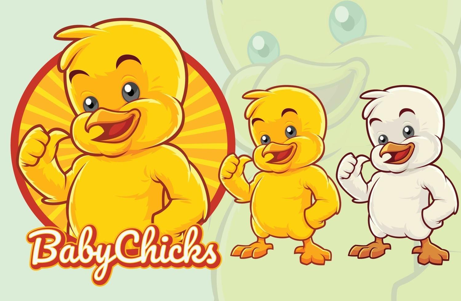 Baby chick mascot design vector