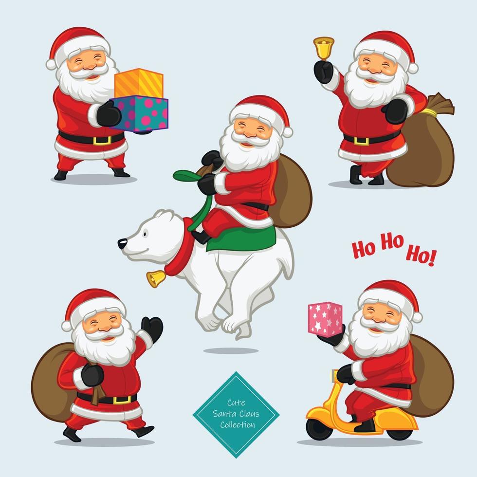 Cute Santa collection vector