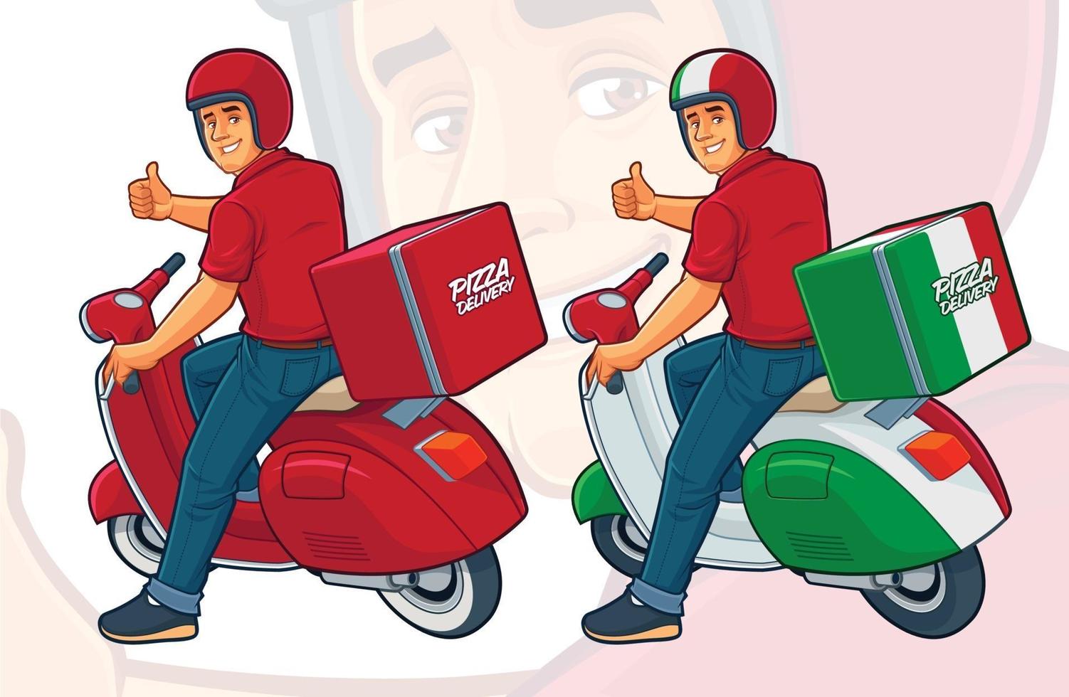 Pizza Delivery Rider vector