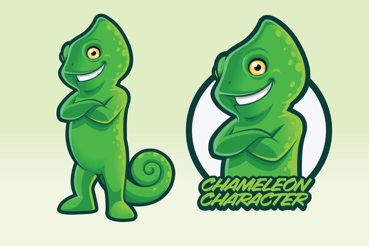 Chameleon Character Design vector