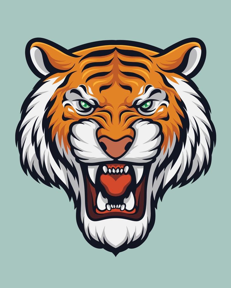 Ilustración de cabeza de tigre vector