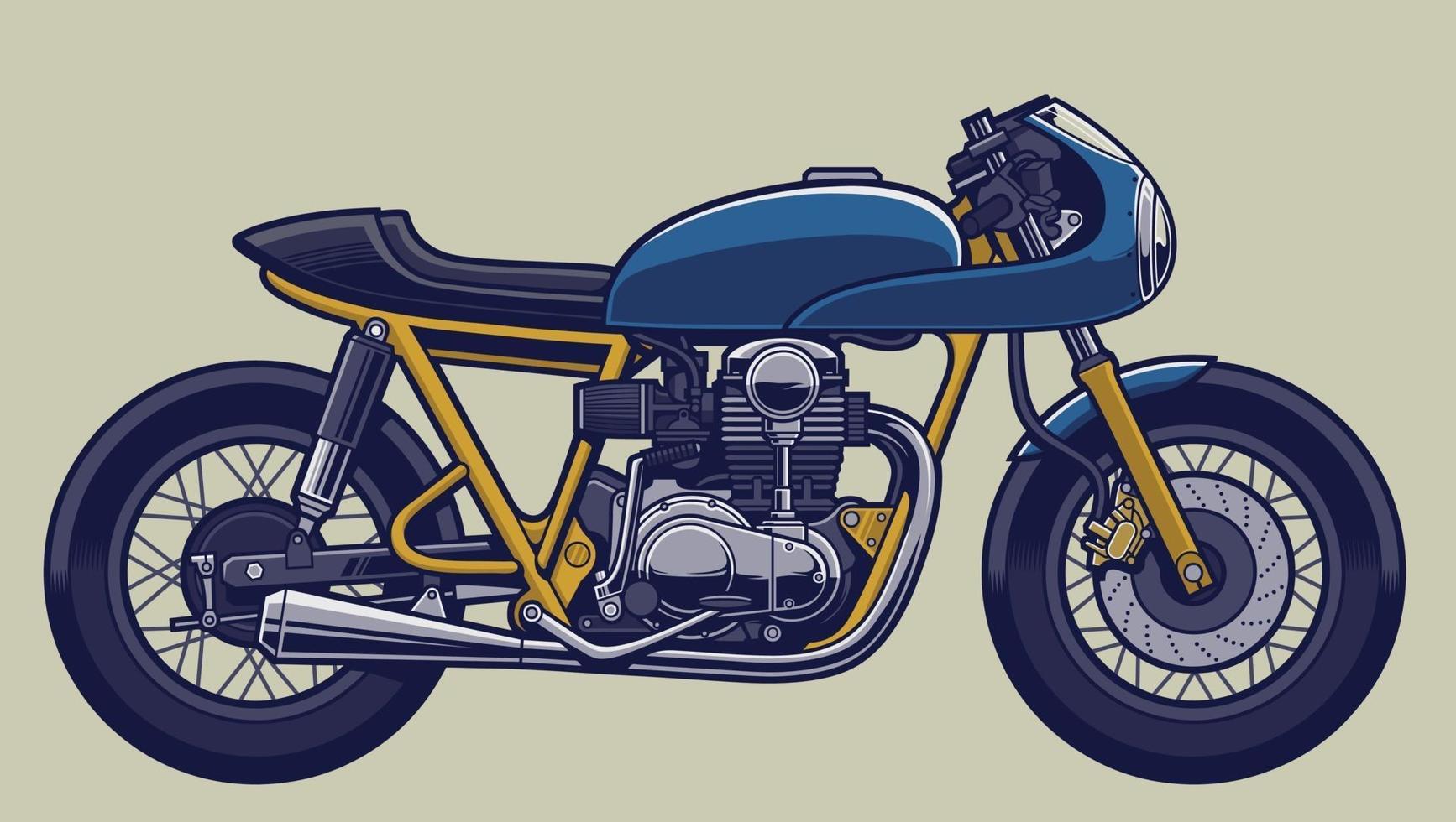 vector de bicicleta cafe racer para elementos de diseño de logotipo