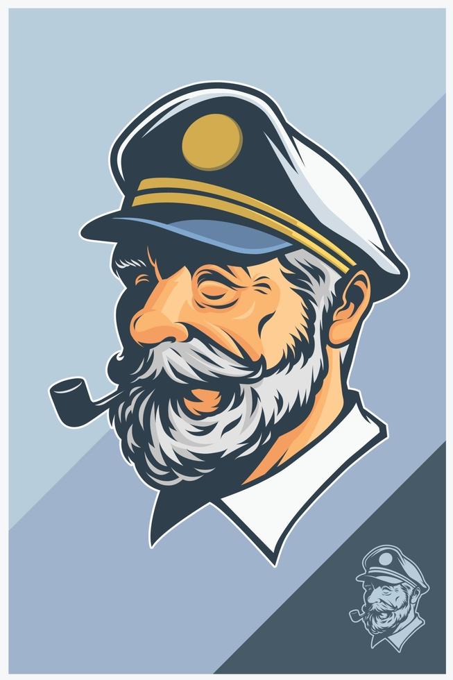 Captain Mascot Design vector