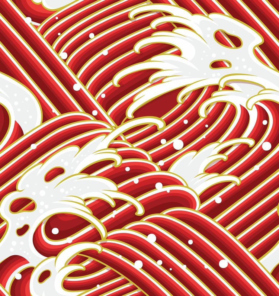 Japanese wave seamless pattern, for textile, fabric, garment, wrapping paper, or wallpaper. vector