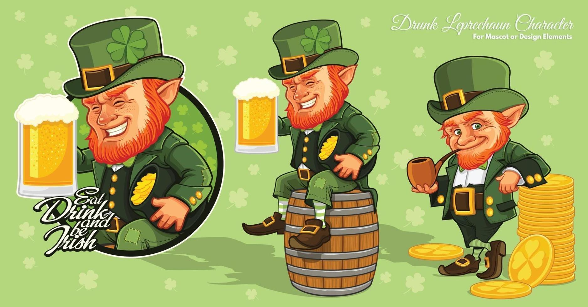 Leprechaun cartoon character, St.Patrick's Day vector