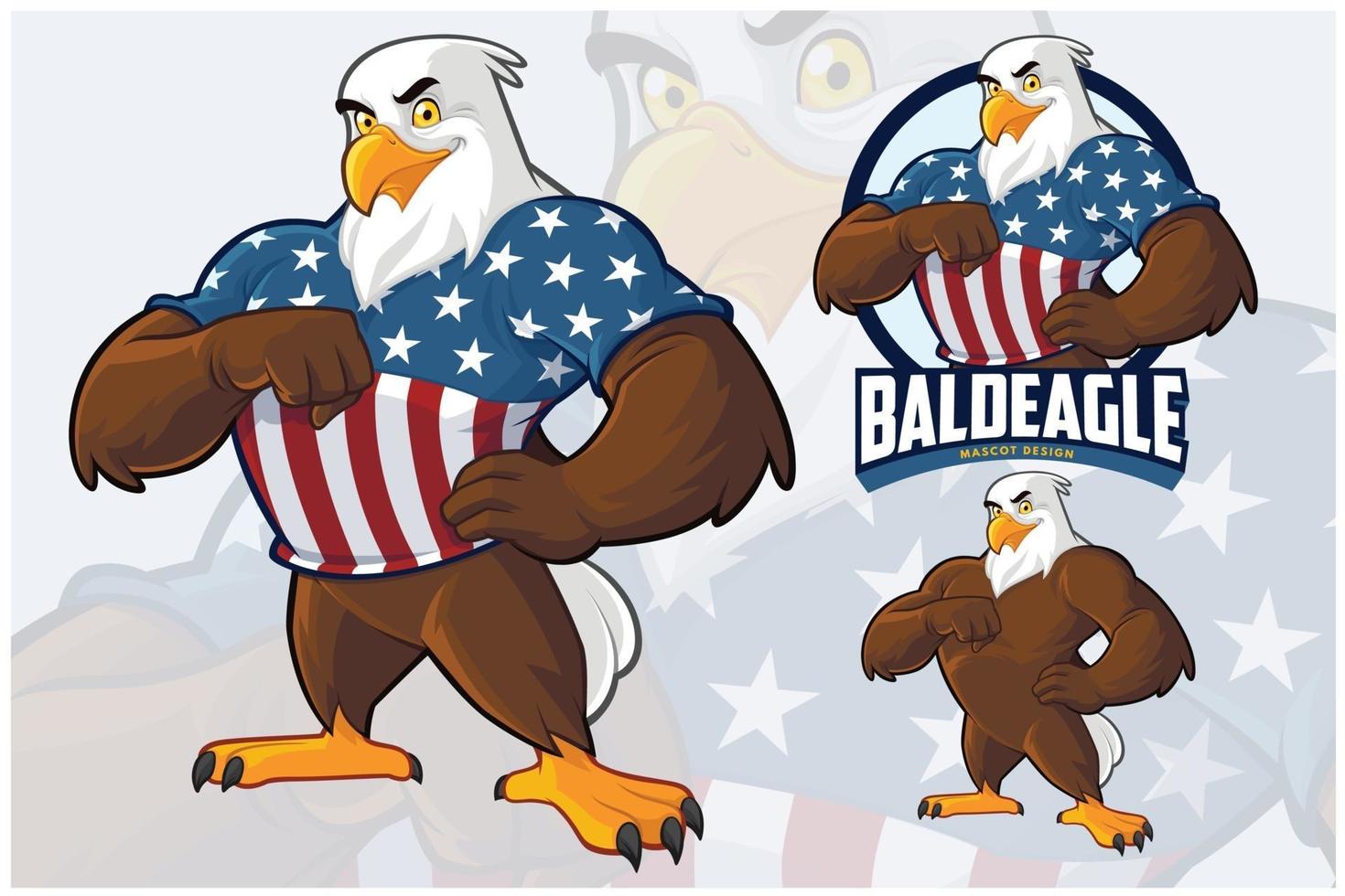 Eagle Mascot Design Set vector