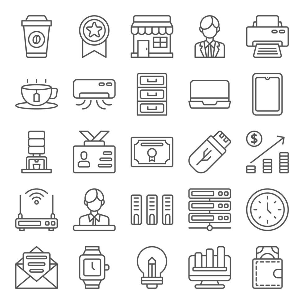 paquete de iconos de espacio de trabajo vector